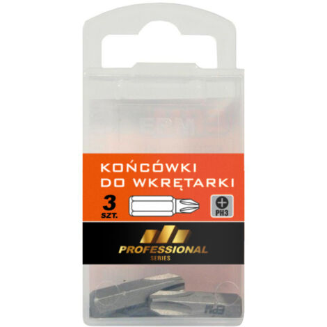 EMBOUTS DE TOURNEVIS 25 MM 3 PIÈCES PH3 - E-400-0373