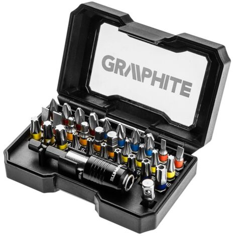 Embouts de tournevis Graphite 56h608 acier S2 compact