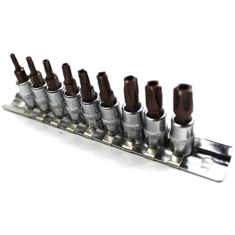 embouts de tournevis Torx étoile à 5 pans, douille d'entraînement 1/4 pouce