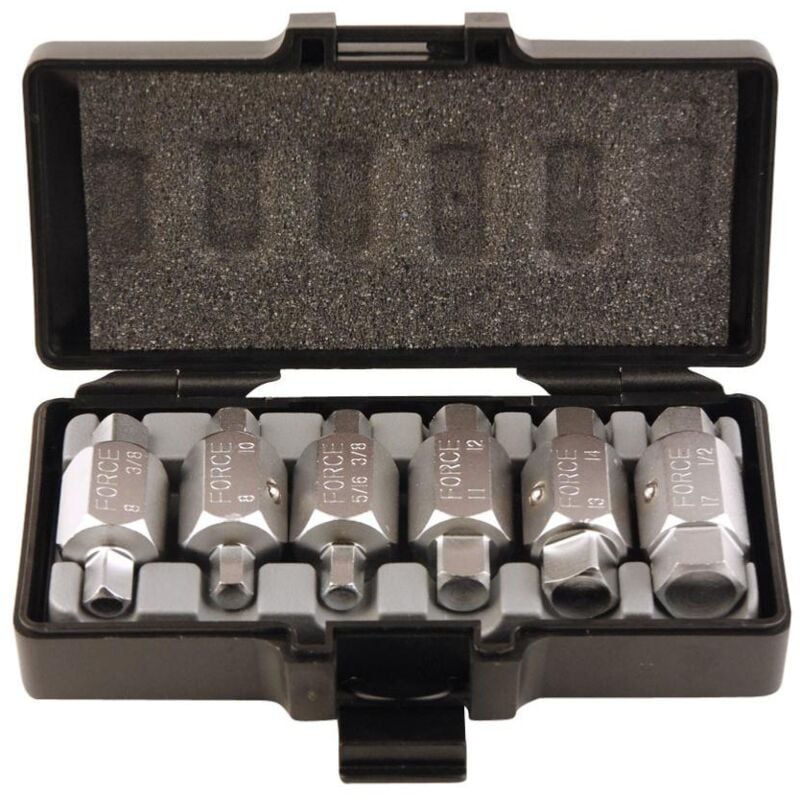 Force - Embouts cles pour bouchon de vidange coffret de 6 embouts doubles
