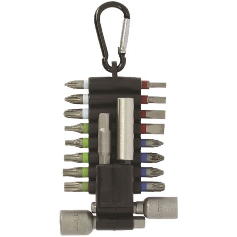 embouts de vissage clipsable à la ceinture - coffret de 15 - bizline