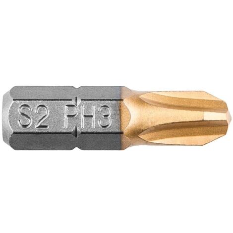 Embouts de vissage graphite 57h962 titane 25 mm 2 pcs