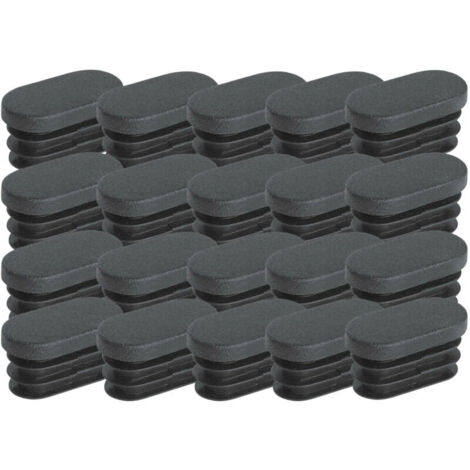 Embouts en plastique pour pieds de meubles Embouts ovales pour pieds de chaises Embouts en plastique pour pieds de meubles Embouts ovales pour chaises de trampoline 20 pièces (15x30mm)