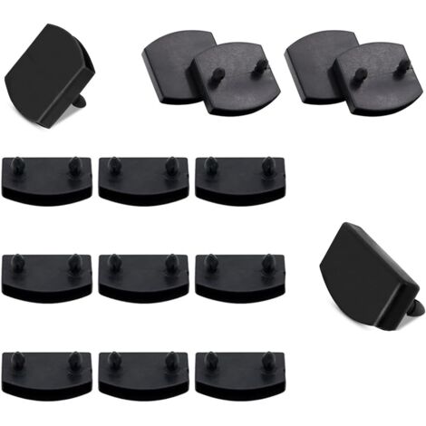 Embouts Latte Sommier 55mm x 10mm, Capuchon Remplaçable Noir 100% PP