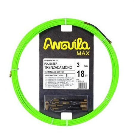 Embouts mono tressés interchangeables 18m ANGUILA MAX diamètre 3mm vert fluo