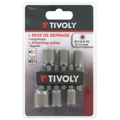 Embouts noix de serrage 6 pans magnétiques x6 sc - TIVOLY