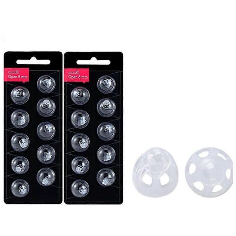 Embouts pour appareils auditifs MiniFit à ventilation ouverte : paquets de 2 (8 mm)