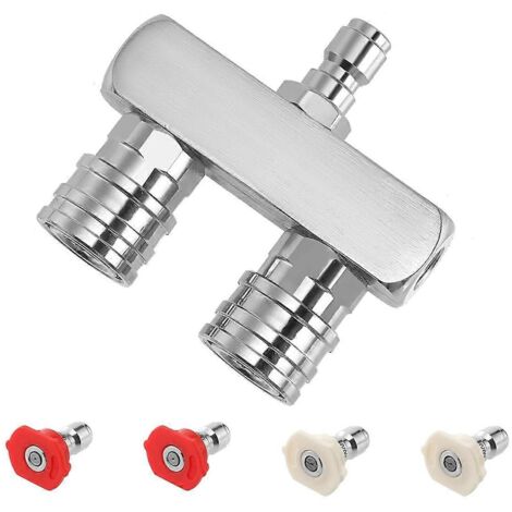 Embouts pour nettoyeur haute pression, embout de buse 2 en 1, nettoyeur haute pression double --