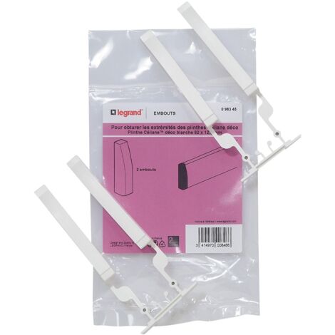 EMBOUTS POUR PLINTHE CÉLIANE DÉCO 82 X 12,5 MM BLANC LEGRAND 098345