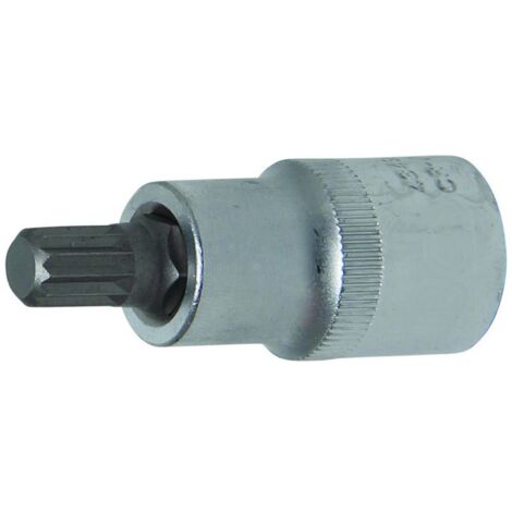 Embouts spline, xzn, multidents carre de 1/2 au detail - emboutscarr12 : xzn 8 mm long 55 mm