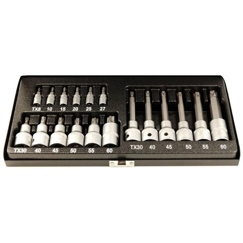 Automaster - Embouts torx courts et longs de t8 à t60 coffret de 18 embouts