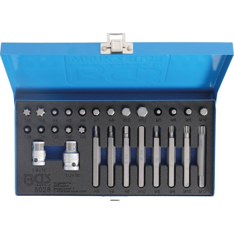 Force - embouts torx 6 pans et xzn multidents coffret de 28 Pièces