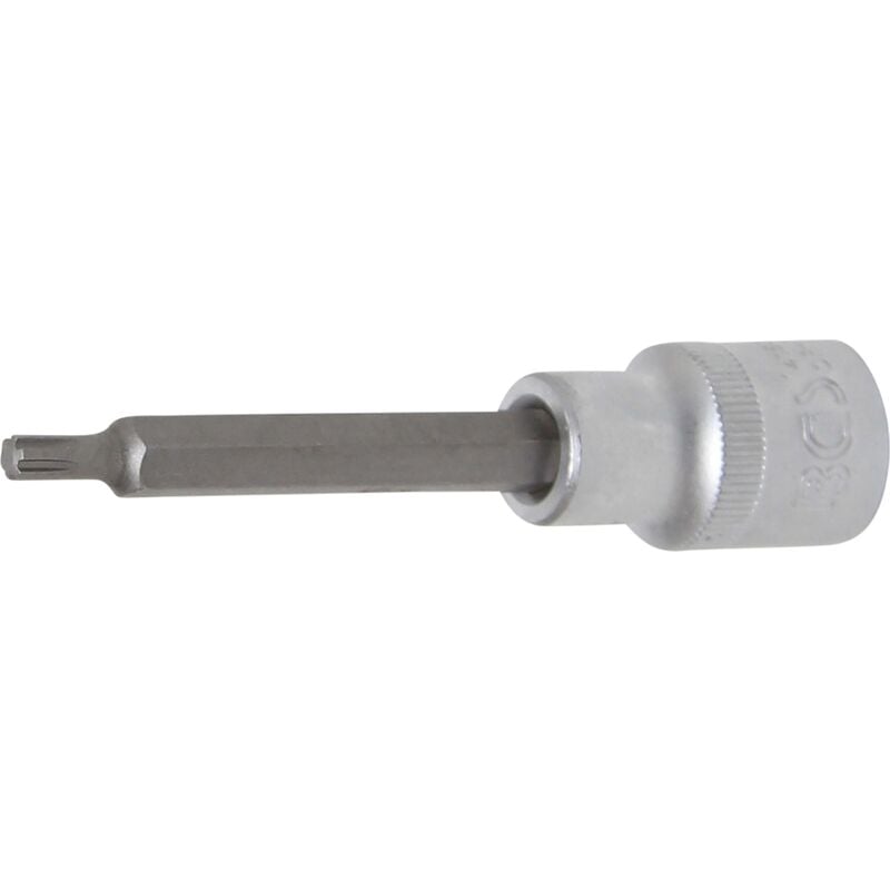 Douilles à embouts longueur 100 mm 12,5 mm (1/2'') profil cannelé (pour ribe) M5 bgs 4160