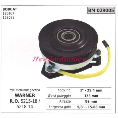 Embrague electromagnético warner cortacésped bobcat 029005