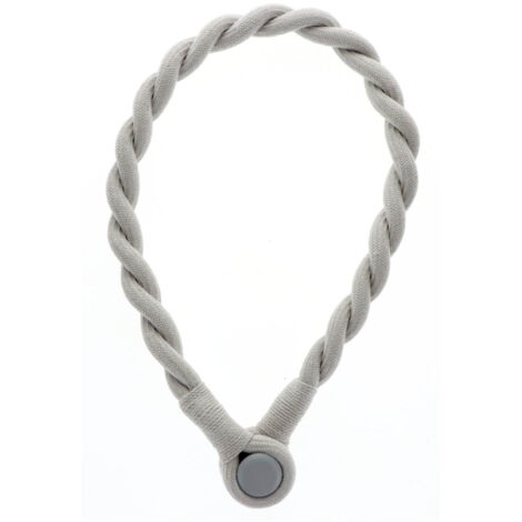 Embrasse à rideaux tressée aimantée 30cm Gris - BOULET