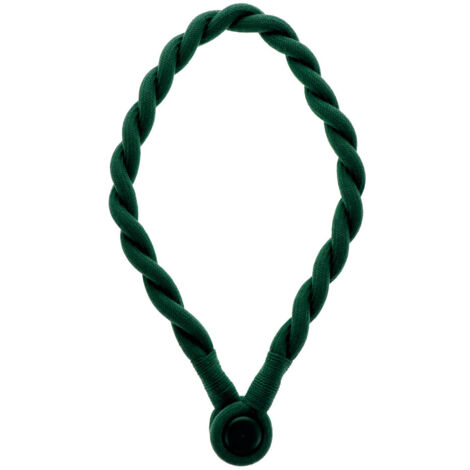 Embrasse à rideaux tressée aimantée 30cm Vert cyprès - BOULET