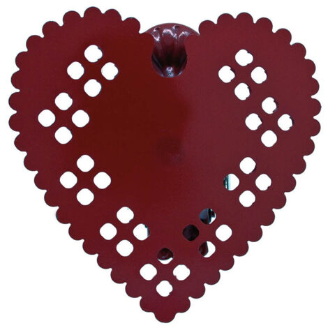 Embrasse Clip Coeur 80x80 mm - Rouge
