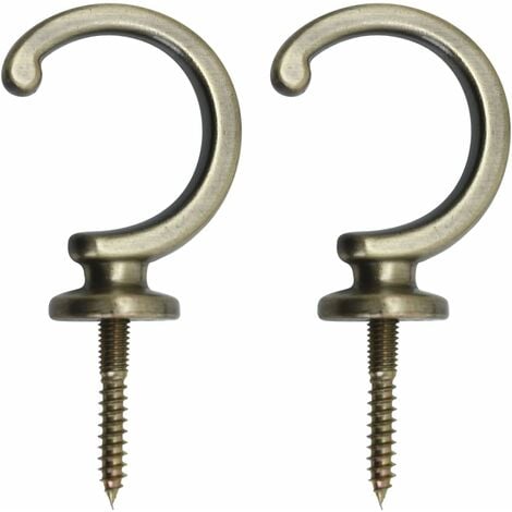 Embrasses de Rideaux, 1 Paire embrasses de Rideaux Crochets, embrasses de Rideaux Crochets décoratifs, Fabriqué en Alliage de Zinc, Durable, Exquis, adapté aux Rideaux (Bronze, 7,5 x 3,8cm)
