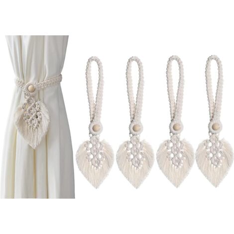 embrasses De Rideaux, 4 Pices Attache Rideau Feuille Bohme Embrasses Pour Rideaux Accessoires De Rideau Decoration Pour Salon Maison Chambre Salle