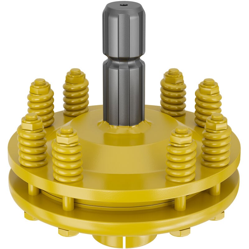 Wiltec - Embrayage Cardan 6 Dents Raccord Arbre de transmission 1 3/8' Filet Femelle Mâle 1200Nm max. Jaune