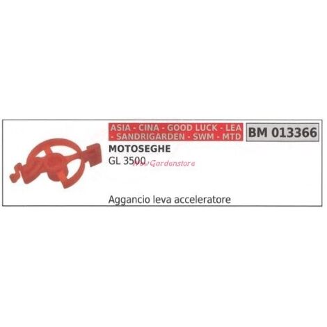 Embrayage CINA levier d'accélérateur GL 3500 tronçonneuse 013366