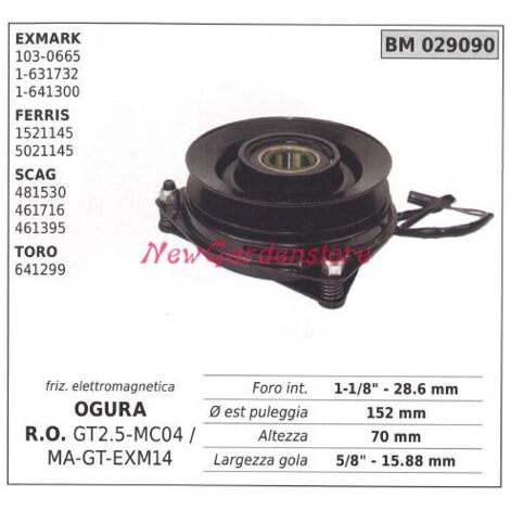 Embrayage électromagnétique ogura tondeuse exmark ferris scag 029090