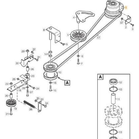 Embrayage électromagnétique pour tracteur de pelouse 1134-4672-01 STIGA VILLA