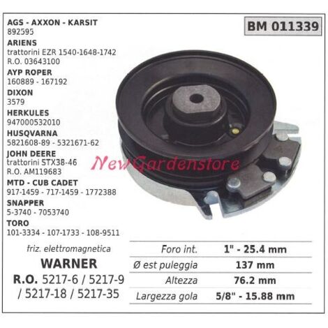 Embrayage électromagnétique WARNER 011339