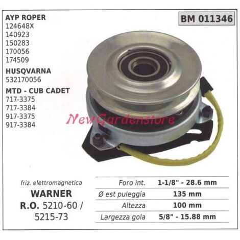 Embrayage électromagnétique warner tondeuse ayp roper husqvarna 011346