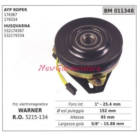 Embrayage électromagnétique warner tondeuse ayp roper husqvarna 011348