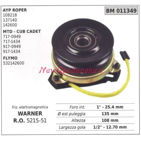Embrayage électromagnétique warner tondeuse ayp roper mtd 011349
