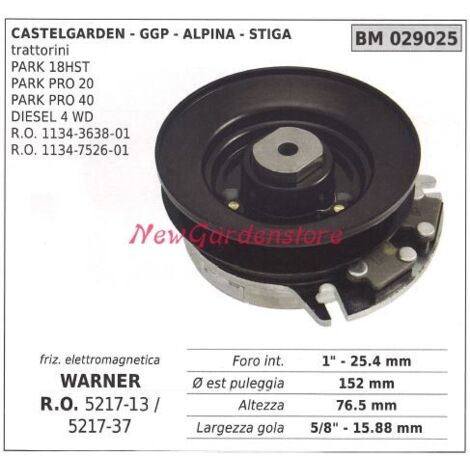 Embrayage électromagnétique warner tondeuse castelgarden ggp stiga 029025