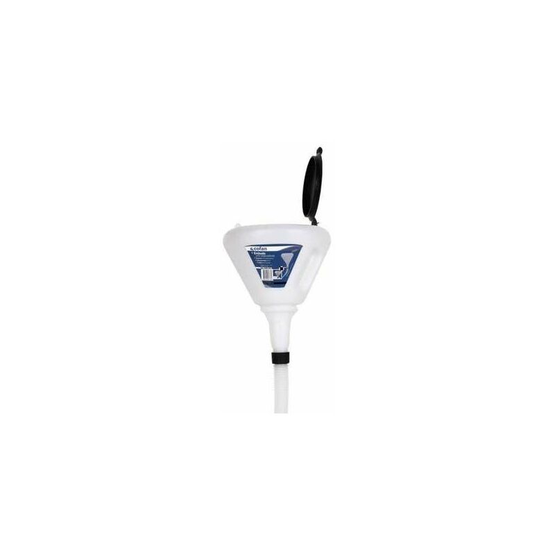 

Cofan Embudo Plastico C/Tapa Manguera Flexible 8" 1,7 L.