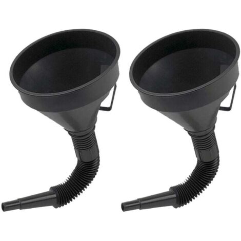 Embudo de combustible grande de plástico flexible de 2 piezas, embudo de filtro de aceite de motor con filtro para motocicleta, coche, gasolina y uso doméstico.