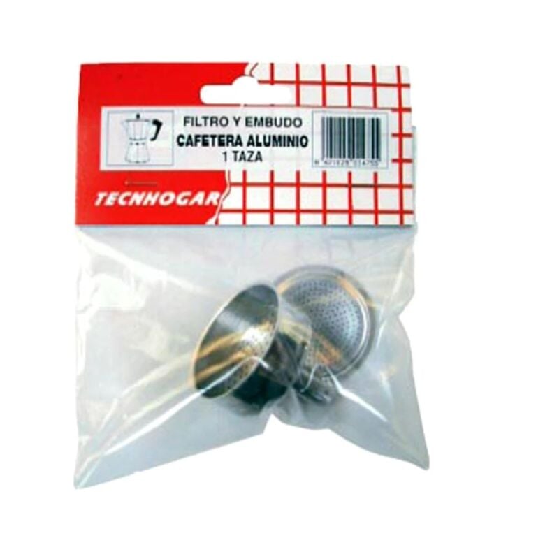 Tecnhogar - Filtro Y Embudo Para Cafetera Gris En Oferta Mibricotienda Accesorio Blister Filtro Y Embudo Cafetera 9 Tazas 1478