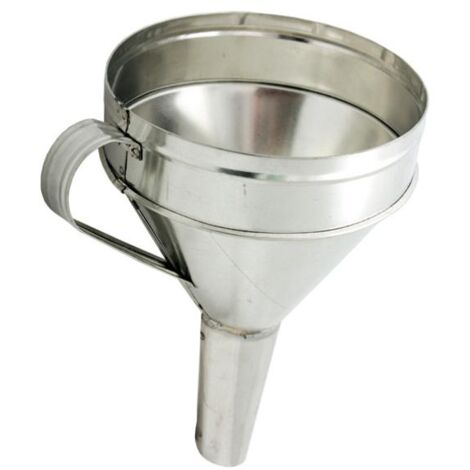 Embudo metálico recto 16mm, herramienta versátil para trasvase seguro, diseño resistente y preciso, alta calidad y estabilidad, compatibilidad con sistemas de filtrado, color metálico