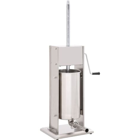 Embutidora manual de acero inoxidable plateado 15 L