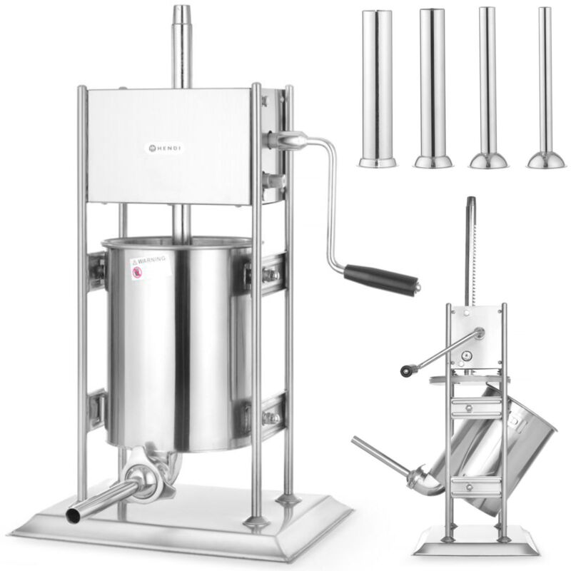 Hendi - Embutidora vertical de acero inoxidable Profi Line 10L 282151