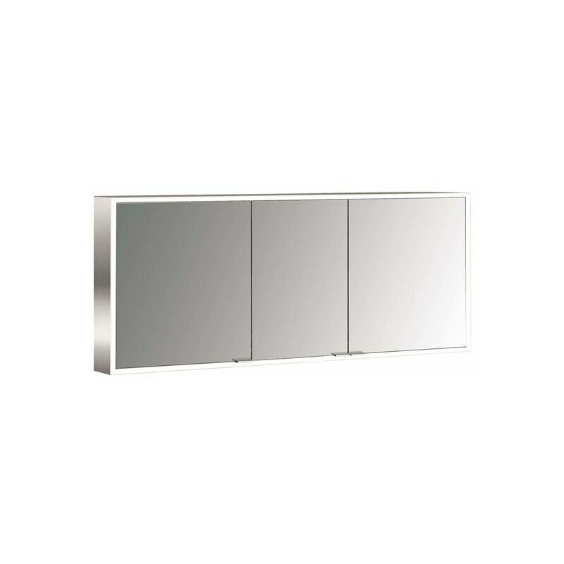 Asis prime Lichtspiegelschrank, Aufputzmodell, 3 Türen, 1600mm, Ausführung Glasrückwand verspiegelt 949705086 Emco  - Onlineshop ManoMano