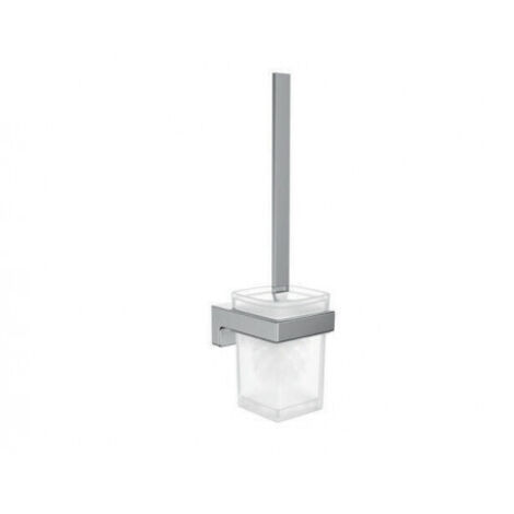 emco cue garniture de brosse chromée avec verre cristal, modèle