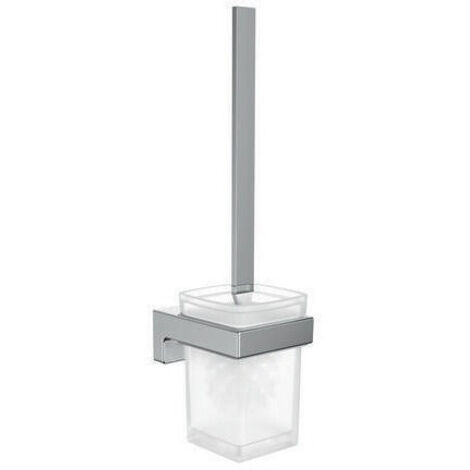 emco cue garniture de brosse chromée avec verre cristal, modèle