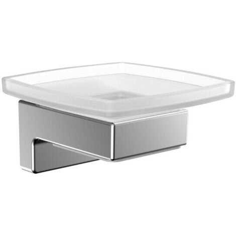 emco cue porte-savon chromé avec verre cristal, 323000100,