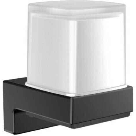 emco cue Sensor-Seifenspender, satiniert, schwarz, mit