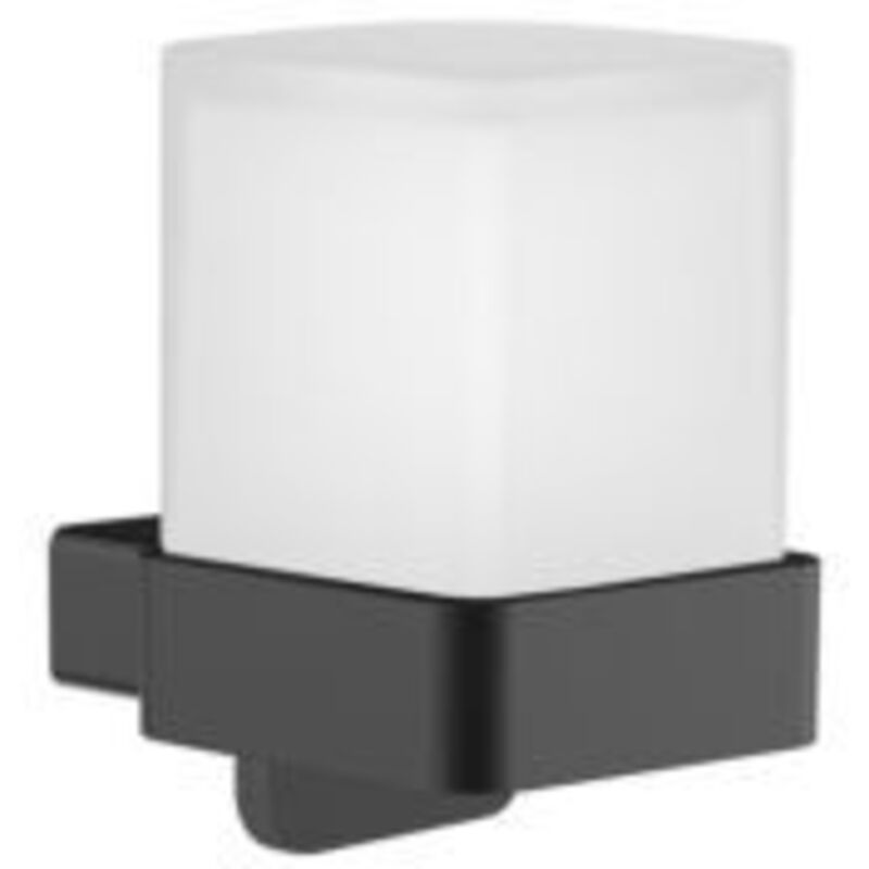 De savon liquide Loft 052113303 noir, verre dépoli, fonctionnement d&39une seule main - Emco