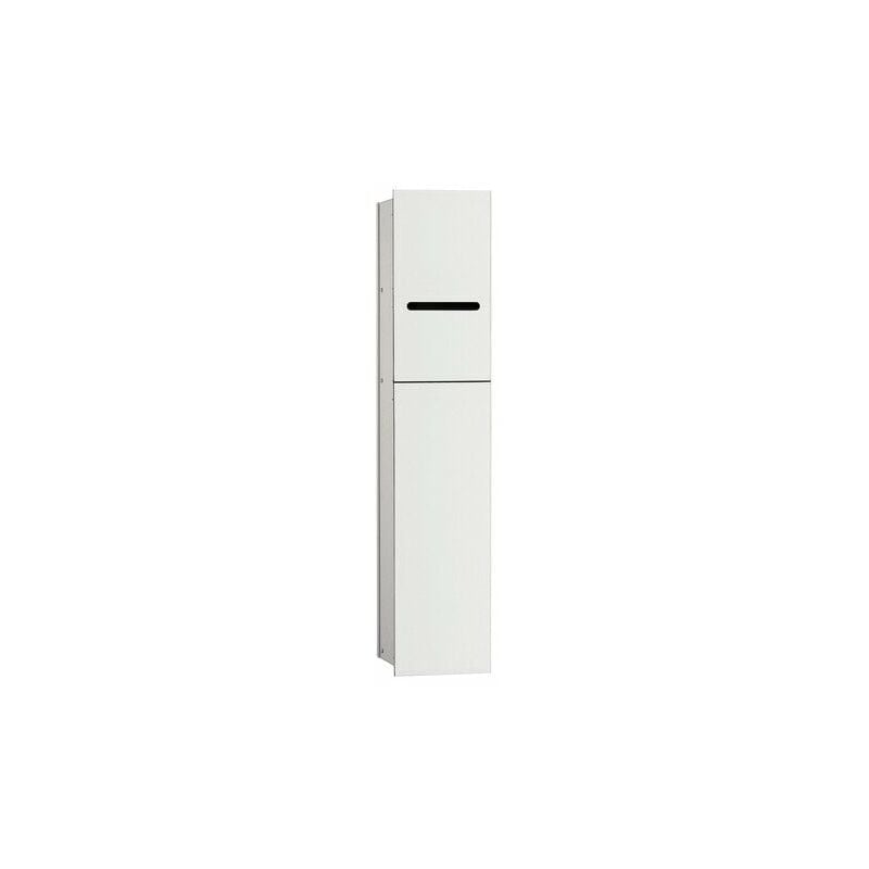 

Módulo 2.0 WC Emco asis - modelo empotrado, portarrollos, 1 puerta con ranura, bisagra de puerta a la derecha, color: aluminio/blanco óptico