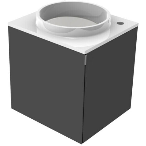 emco evo 450 Lavabo pour invités, noir, 450x450x508mm, 958227510