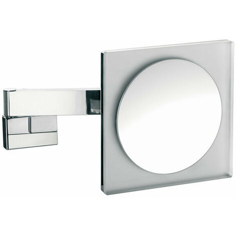 Emco LED Rasier- und Kosmetikspiegel, Vergrößerung 3-fach, eckig, High Power LED, Doppelgelenkarm, innenliegendes Kabel - 109606024