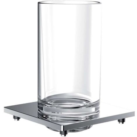 Emco Liaison porte-verre pour balustrade 182000102 cristal clair, chromé
