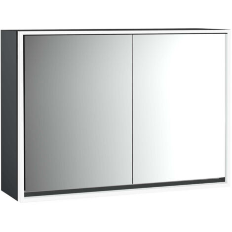 emco loft Armoire de toilette avec éclairage, 1000mm, 2 portes,