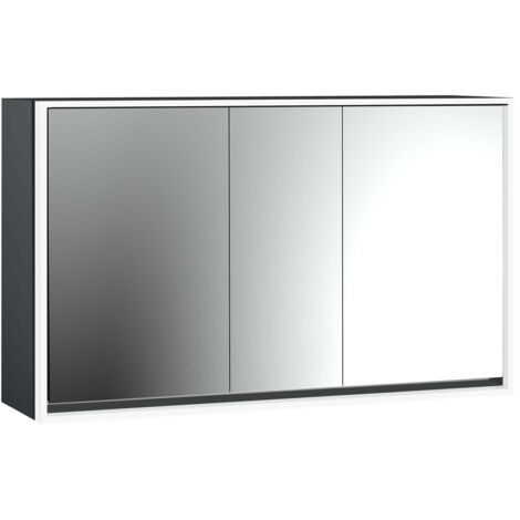 emco loft Armoire de toilette avec éclairage, 1400mm, 3 portes,